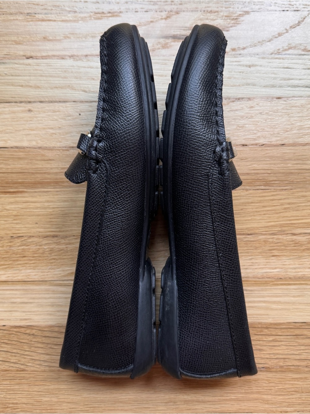 Coach Olympia Pebble Grain Leather Loafers- Women 7.5 - Picture 3 of 9